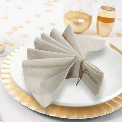 6-Piece 100% Linen Dinner Napkins – Soft, Absorbent, Natural Fabric for Dining & Events