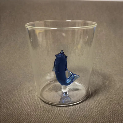 Handmade Bubble Glass Cup – 3D Animal & Plant Design | Cute Transparent Coffee & Milk Mug
