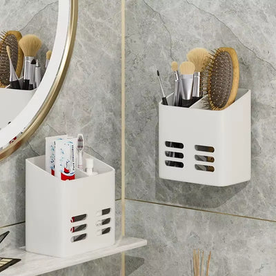 Wall-Mounted Bathroom Storage Shelf – No-Drill Organizer Rack for Makeup, Toiletries & Skincare