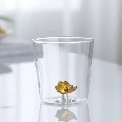 Handmade Bubble Glass Cup – 3D Animal & Plant Design | Cute Transparent Coffee & Milk Mug