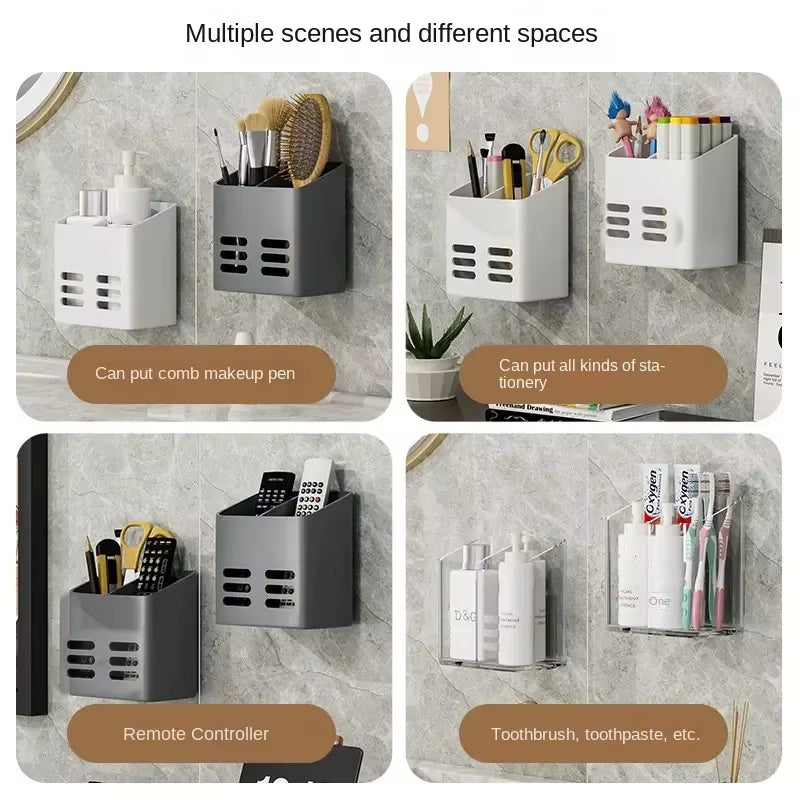 Wall-Mounted Bathroom Storage Shelf – No-Drill Organizer Rack for Makeup, Toiletries & Skincare
