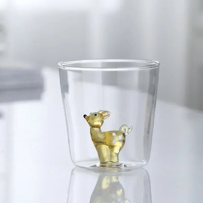 Handmade Bubble Glass Cup – 3D Animal & Plant Design | Cute Transparent Coffee & Milk Mug