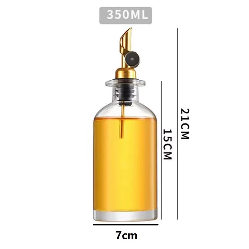 Glass Olive Oil & Vinegar Dispenser Bottle – Leak-Proof Seasoning Container for Kitchen Use