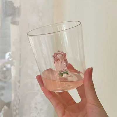 Handmade Bubble Glass Cup – 3D Animal & Plant Design | Cute Transparent Coffee & Milk Mug