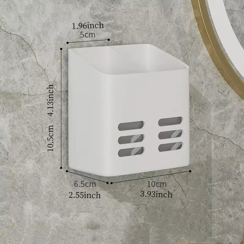 Wall-Mounted Bathroom Storage Shelf – No-Drill Organizer Rack for Makeup, Toiletries & Skincare