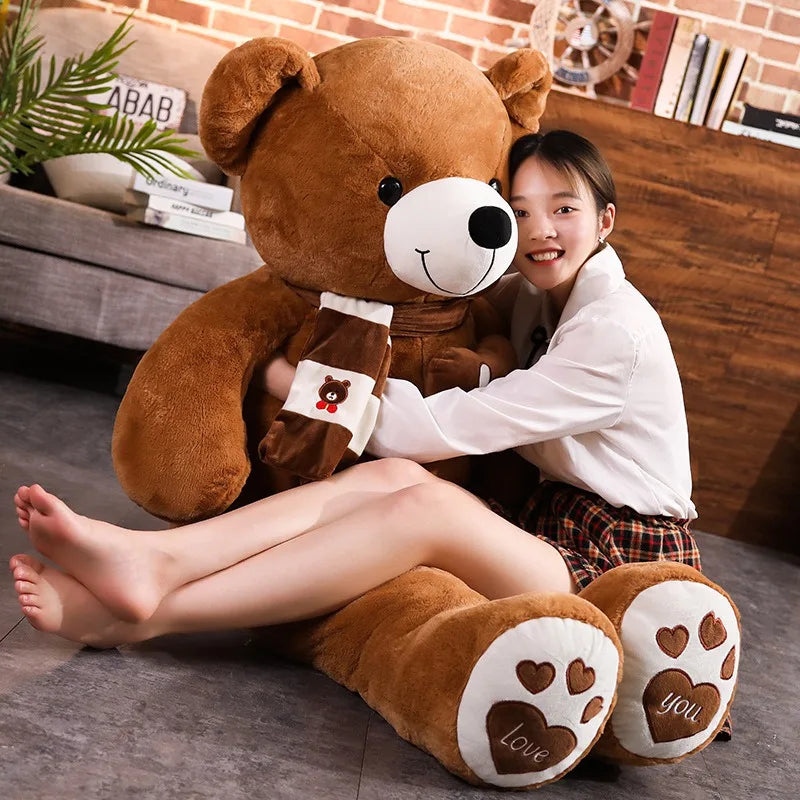 Soft Plush Teddy Bear with Scarf – 4 Colors | Cute Stuffed Animal Toy for Kids, Baby, or Gift