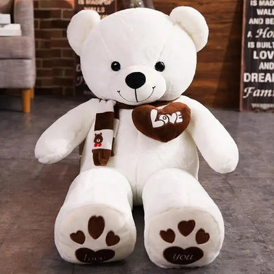 Soft Plush Teddy Bear with Scarf – 4 Colors | Cute Stuffed Animal Toy for Kids, Baby, or Gift
