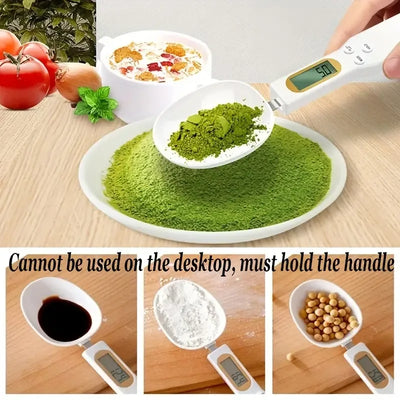 Mini Digital Spoon Scale – Electronic LCD Kitchen Food Scale 0.1-500g for Cooking, Flour, Milk, Coffee, Powder, Weight Measuring