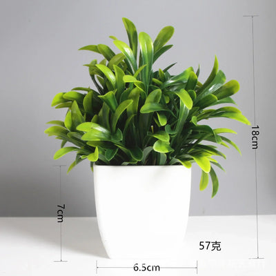 Artificial Bonsai Eucalyptus Plant – Fake Green Potted Plant for Home, Office, Bedroom, or Garden Décor