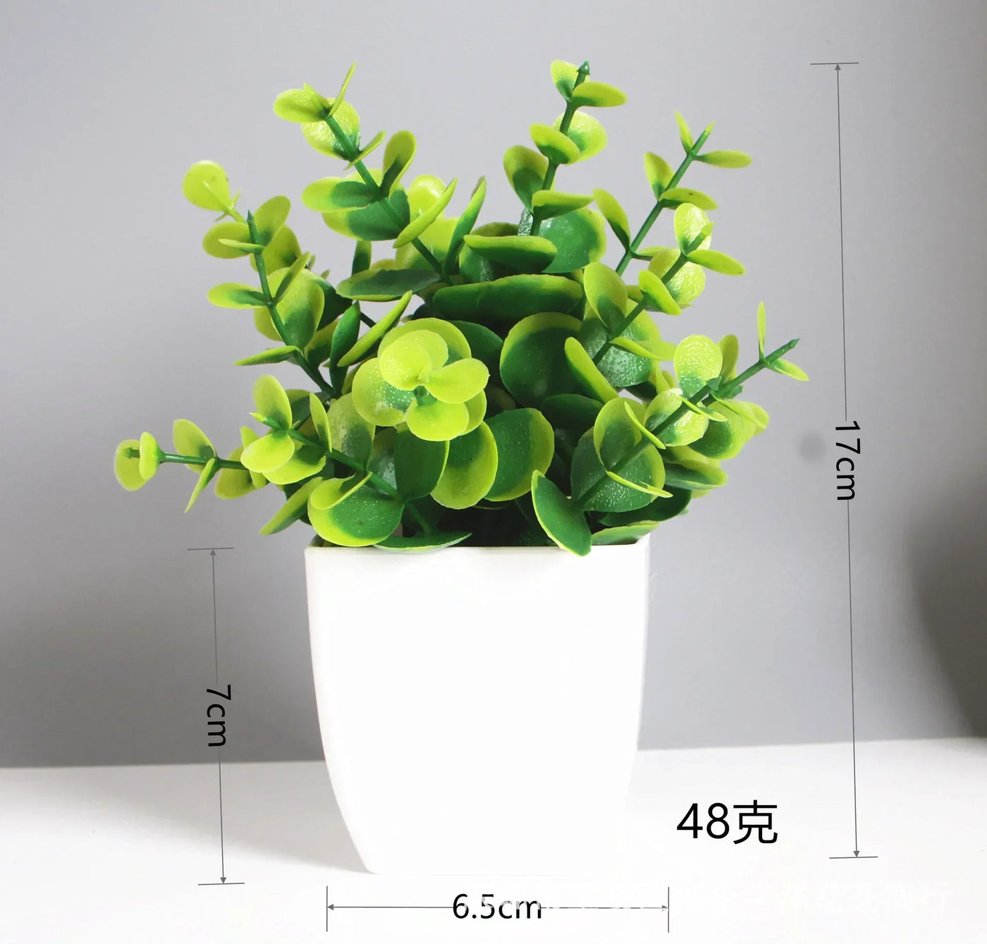 Artificial Bonsai Eucalyptus Plant – Fake Green Potted Plant for Home, Office, Bedroom, or Garden Décor