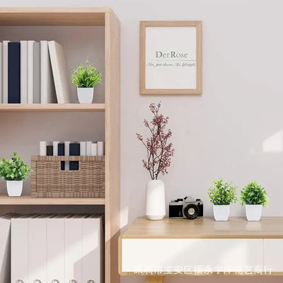 Artificial Bonsai Eucalyptus Plant – Fake Green Potted Plant for Home, Office, Bedroom, or Garden Décor