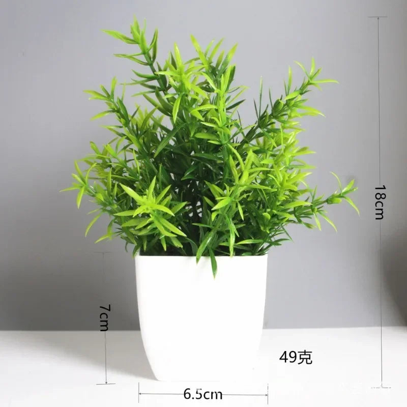 Artificial Bonsai Eucalyptus Plant – Fake Green Potted Plant for Home, Office, Bedroom, or Garden Décor