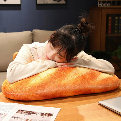 Giant Bread Plush Pillow - Kawaii Food Simulation Cushion Toy, Soft Stuffed Doll for Kids, Children, Birthday & Christmas Gift