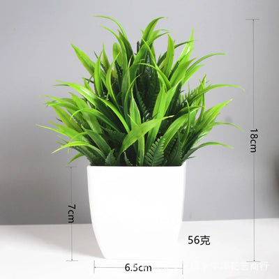 Artificial Bonsai Eucalyptus Plant – Fake Green Potted Plant for Home, Office, Bedroom, or Garden Décor