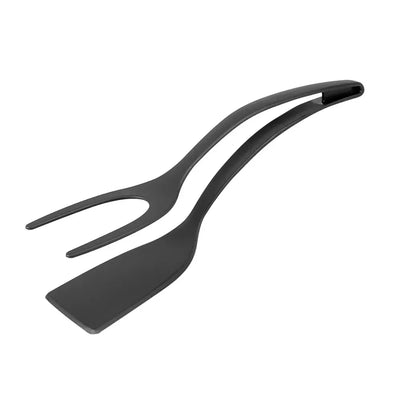 2-in-1 Nylon Grip Flip Tongs – Multipurpose Spatula & Clamp for Eggs, Pancakes, Steak, and More