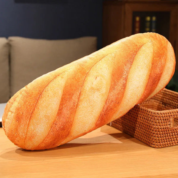 Giant Bread Plush Pillow - Kawaii Food Simulation Cushion Toy, Soft Stuffed Doll for Kids, Children, Birthday & Christmas Gift