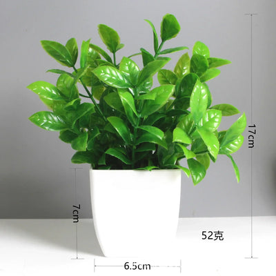 Artificial Bonsai Eucalyptus Plant – Fake Green Potted Plant for Home, Office, Bedroom, or Garden Décor