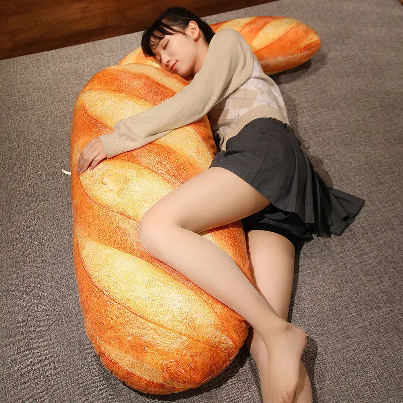 Giant Bread Plush Pillow - Kawaii Food Simulation Cushion Toy, Soft Stuffed Doll for Kids, Children, Birthday & Christmas Gift