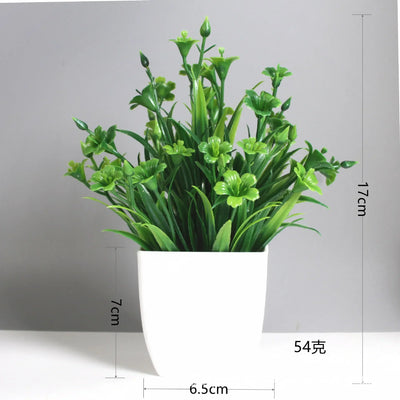 Artificial Bonsai Eucalyptus Plant – Fake Green Potted Plant for Home, Office, Bedroom, or Garden Décor