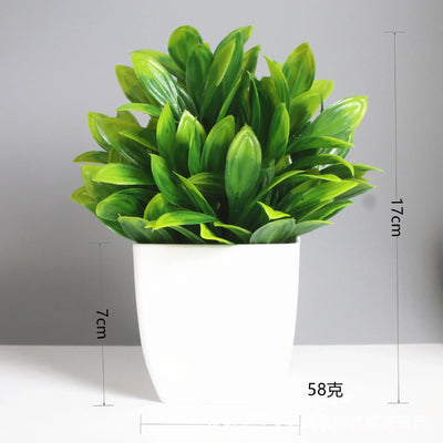 Artificial Bonsai Eucalyptus Plant – Fake Green Potted Plant for Home, Office, Bedroom, or Garden Décor