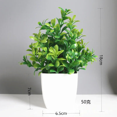 Artificial Bonsai Eucalyptus Plant – Fake Green Potted Plant for Home, Office, Bedroom, or Garden Décor