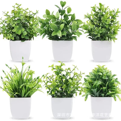 Artificial Bonsai Eucalyptus Plant – Fake Green Potted Plant for Home, Office, Bedroom, or Garden Décor