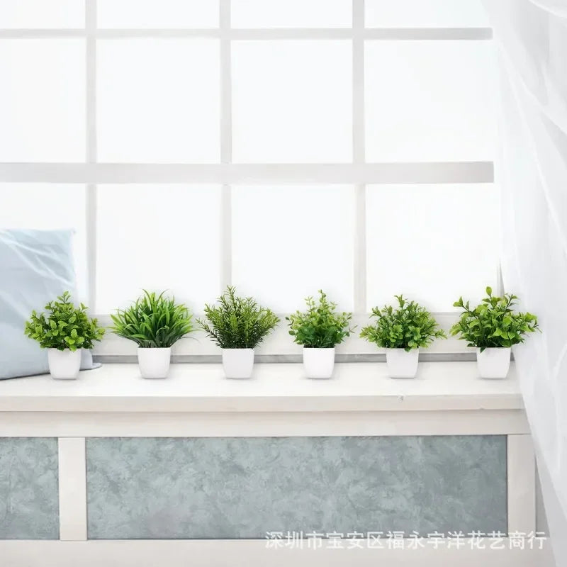 Artificial Bonsai Eucalyptus Plant – Fake Green Potted Plant for Home, Office, Bedroom, or Garden Décor