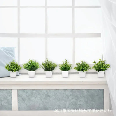 Artificial Bonsai Eucalyptus Plant – Fake Green Potted Plant for Home, Office, Bedroom, or Garden Décor