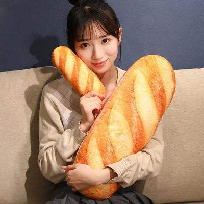 Giant Bread Plush Pillow - Kawaii Food Simulation Cushion Toy, Soft Stuffed Doll for Kids, Children, Birthday & Christmas Gift