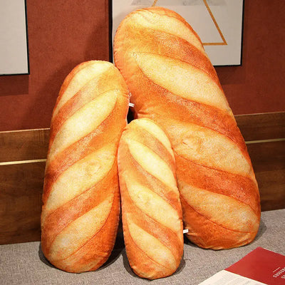 Giant Bread Plush Pillow - Kawaii Food Simulation Cushion Toy, Soft Stuffed Doll for Kids, Children, Birthday & Christmas Gift