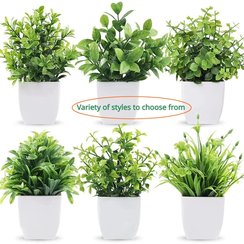 Artificial Bonsai Eucalyptus Plant – Fake Green Potted Plant for Home, Office, Bedroom, or Garden Décor