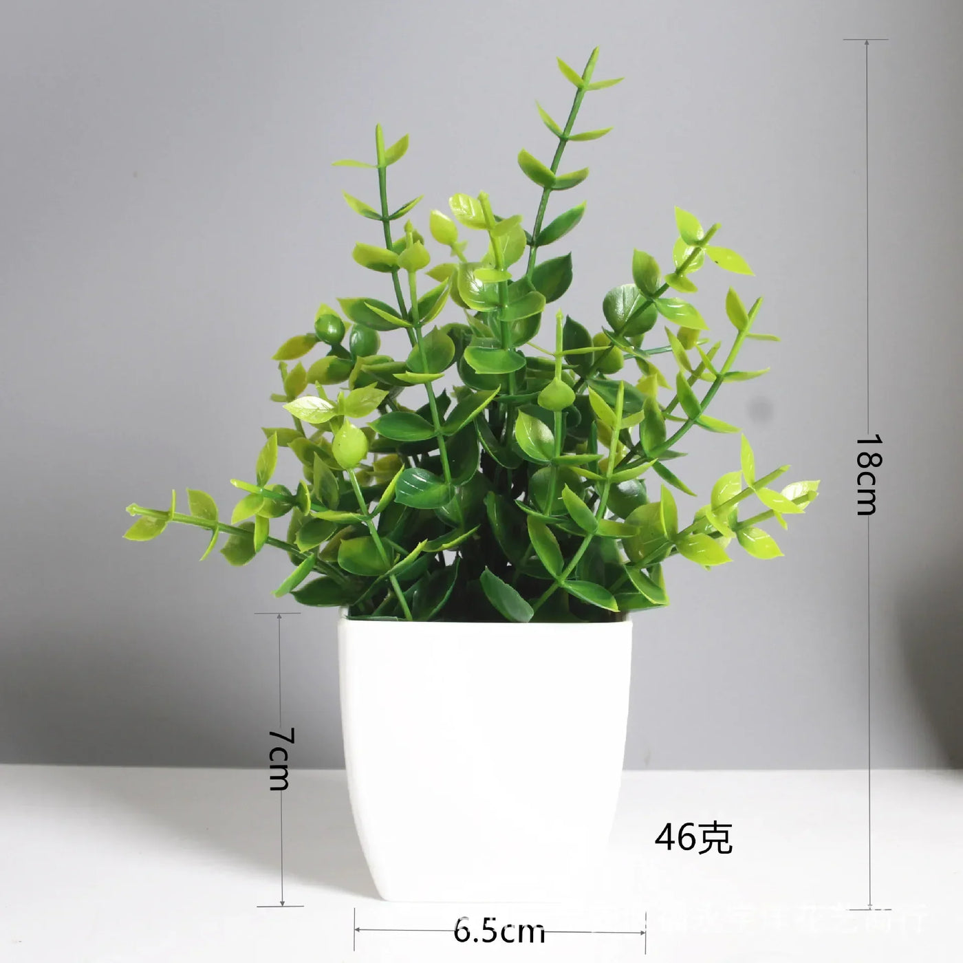 Artificial Bonsai Eucalyptus Plant – Fake Green Potted Plant for Home, Office, Bedroom, or Garden Décor