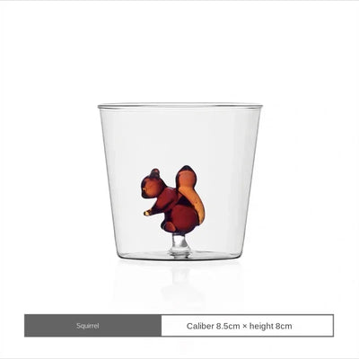 Handmade Bubble Glass Cup – 3D Animal & Plant Design | Cute Transparent Coffee & Milk Mug
