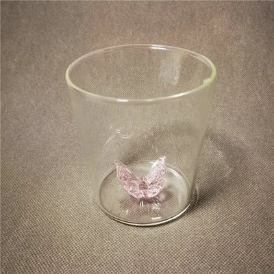 Handmade Bubble Glass Cup – 3D Animal & Plant Design | Cute Transparent Coffee & Milk Mug