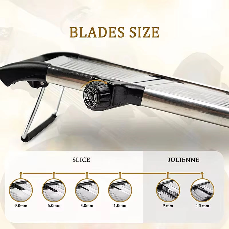 Adjustable Mandoline Slicer – Stainless Steel Vegetable Cutter for Potatoes, Carrots, Onions & More (JT213)