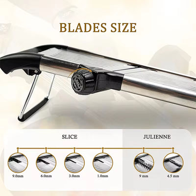 Adjustable Mandoline Slicer – Stainless Steel Vegetable Cutter for Potatoes, Carrots, Onions & More (JT213)